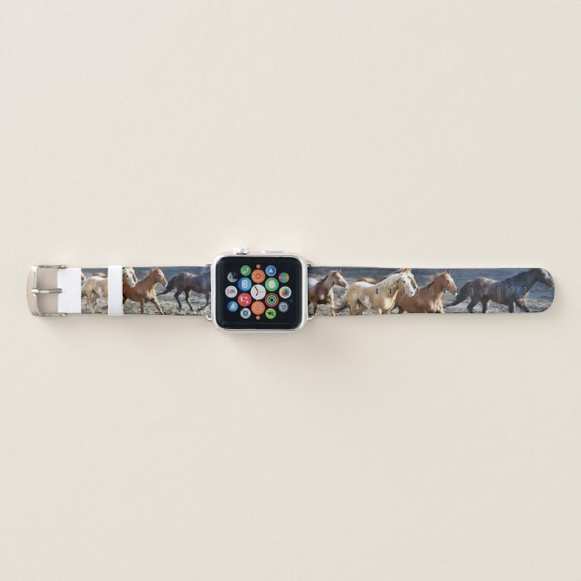 Wild Horses Running Apple Watch Band (Front)