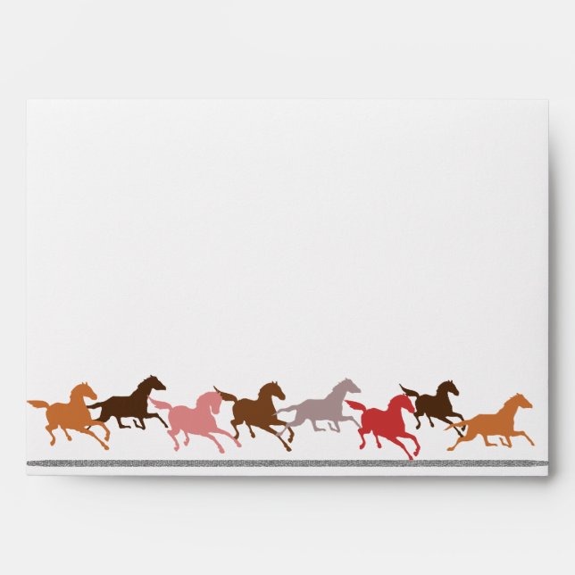 Wild horses running envelope (Front)