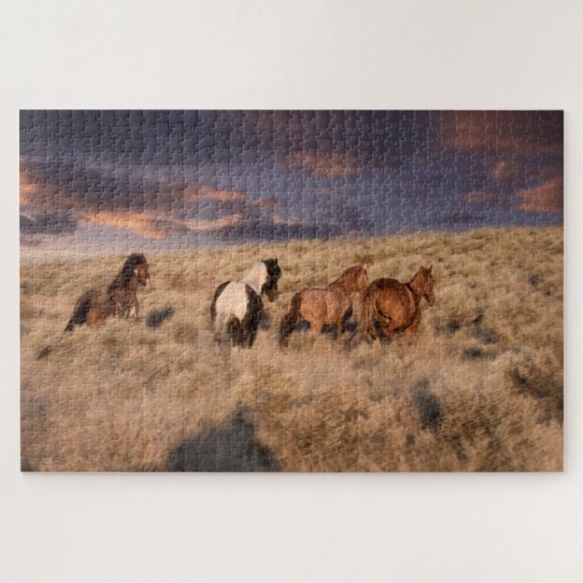 Wild Horses Running Jigsaw Puzzle (Horizontal)