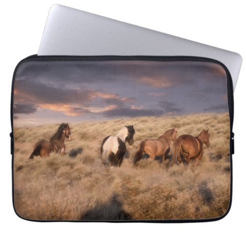 Wild Horses Running Laptop Sleeve