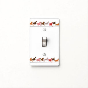 Wild horses running light switch cover