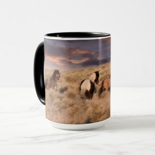 Wild Horses Running Mug