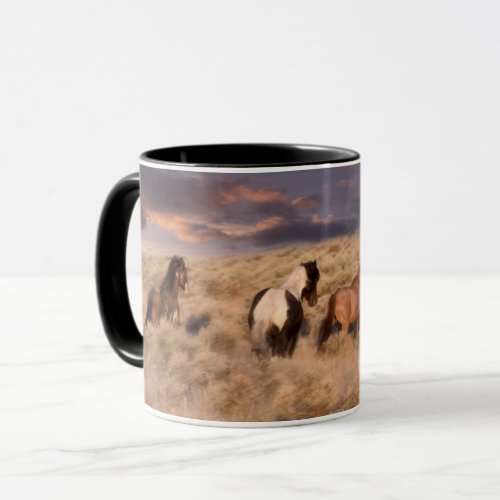 Wild Horses Running Mug