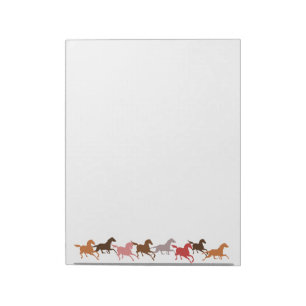 Wild horses running notepad