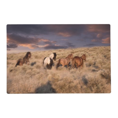 Wild Horses Running Placemat