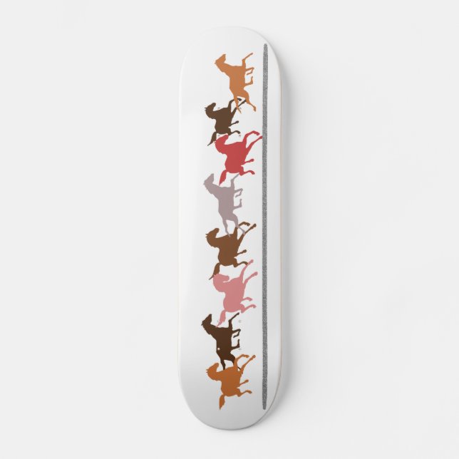 Wild horses running skateboard deck (Front)