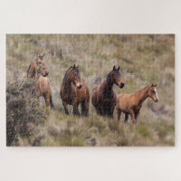 Wild Horses Scenic Nature Jigsaw Puzzle