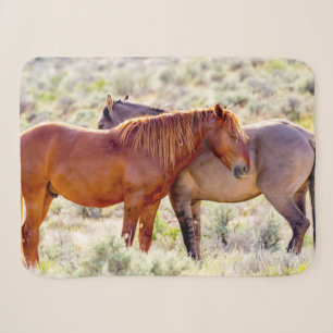 Wild Horses Sherpa Blanket