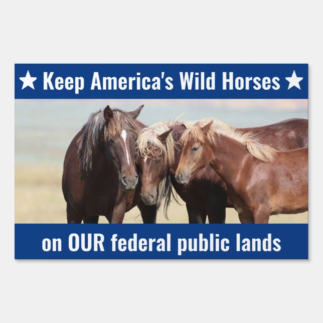 Wild Horses Sign (Front)