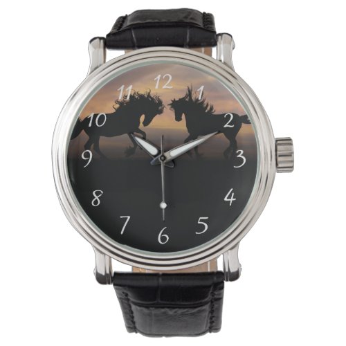 Wild Horses Silhouette Watch
