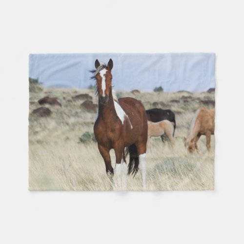 Wild Horses Steens Mountains Fleece Blanket
