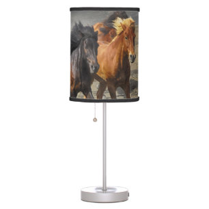 Wild horses table lamp
