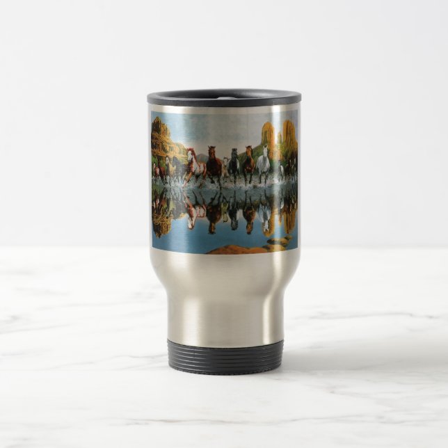 Wild Horses Travel mug (Center)