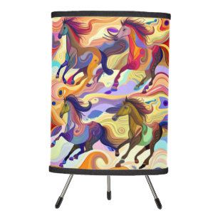Wild Horses Tripod Lamp