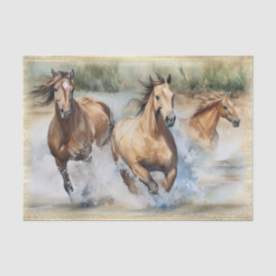 Wild Horses Watercolor Tissue Paper