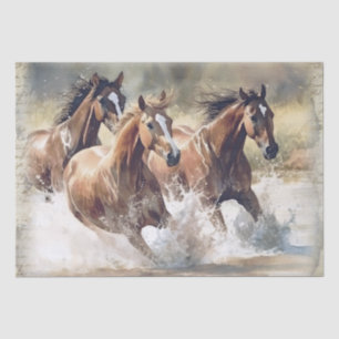 Wild Horses Watercolor Tissue Paper