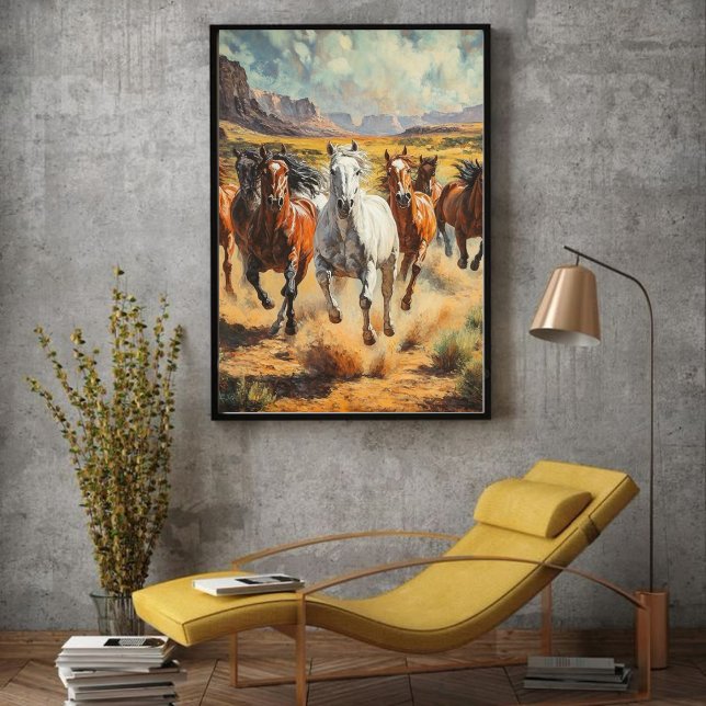 Wild Horses Western Decoupage Art  Poster (Creator Uploaded)