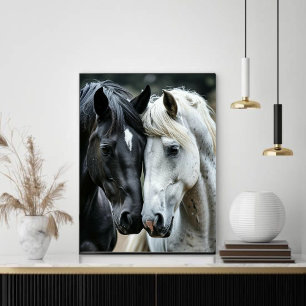 Wild Horses Western Decoupage Art  Poster