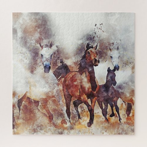 Wild Horses Western  Jigsaw Puzzle