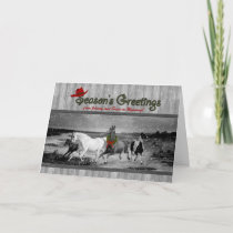Wild Horses Western Themed | Custom Christmas Holiday Card