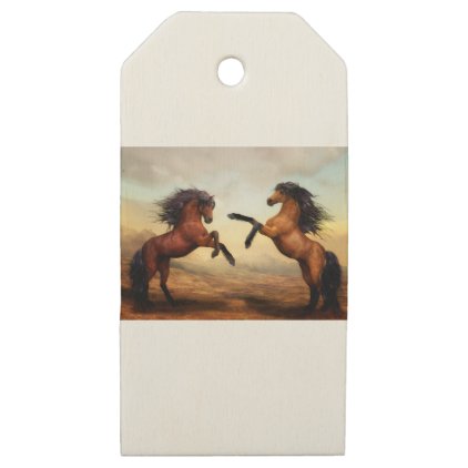Wild Horses Wooden Gift Tags