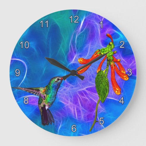 Wild Hummingbird Bird_lovers Art Clock