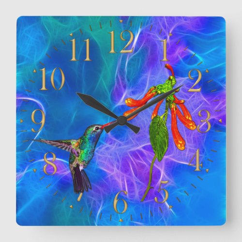Wild Hummingbird Bird_lovers Art Clock
