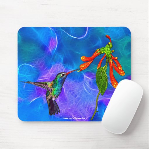 Wild Hummingbird Bird-lover's Art Series Mouse Pad | Zazzle