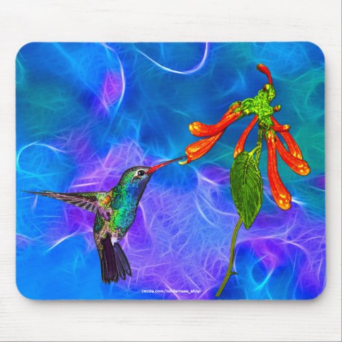 Wild Hummingbird Bird_lovers Art Series Mouse Pad