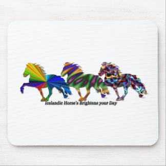 Wild Icelandic horses Mouse Pad