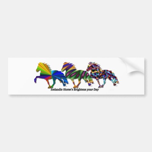 Wild Icelandics Bumper Sticker