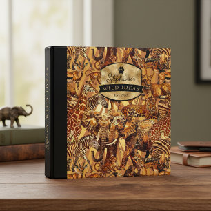 Wild Ideas Gold Label Animal Collage ID1160 3 Ring Binder