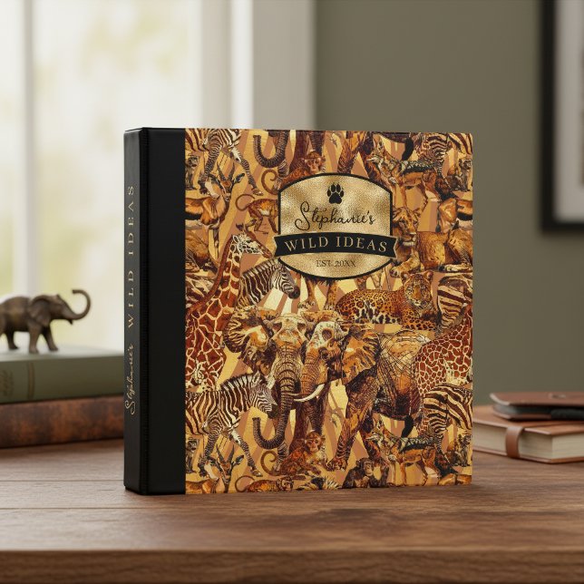 Wild Ideas Gold Label Animal Collage ID1160 3 Ring Binder (Creator Uploaded)