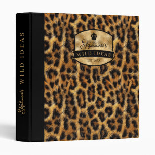 Wild Ideas Gold Label Dk Leopard ID1160 3 Ring Binder