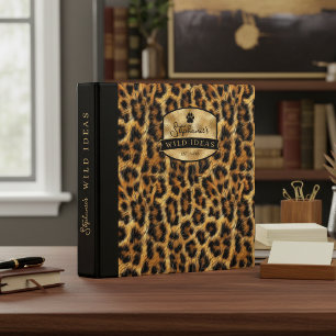 Wild Ideas Gold Label Dk Leopard ID1160 3 Ring Binder