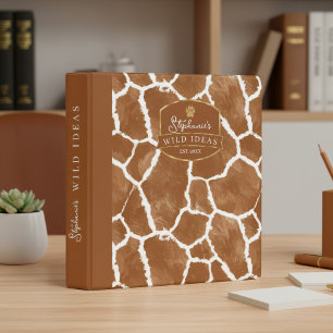 Wild Ideas Gold Label Giraffe ID1160 3 Ring Binder