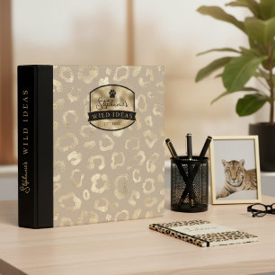 Wild Ideas Gold Label Glam Leopard Spots ID1160 3 Ring Binder