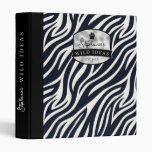Wild Ideas Silver Label Black &amp; White Zebra ID1160 3 Ring Binder