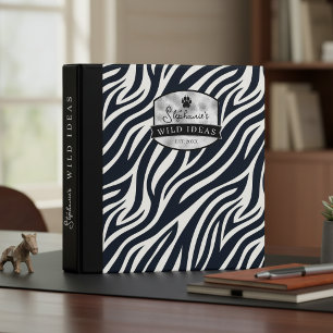 Wild Ideas Silver Label Black & White Zebra ID1160 3 Ring Binder