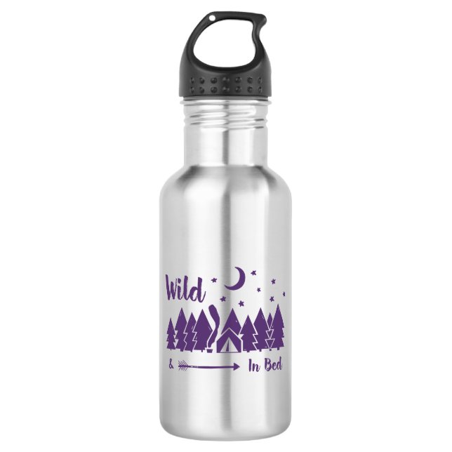 Wild In Bed Stainless Steel Water Bottle (Front)