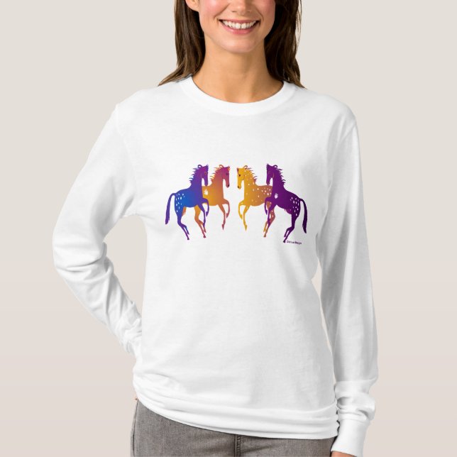 Wild Indian Ponies Ladies AA Hoody Long Sleeve (Front)