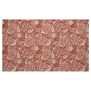 Wild Intricate Vintage Art Nouveau Floral Pattern  Fabric