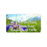 Wild Iris and Alaskan Landscape Label