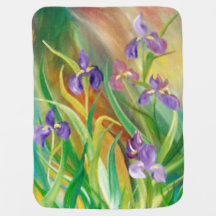 Wild Iris Baby Blanket