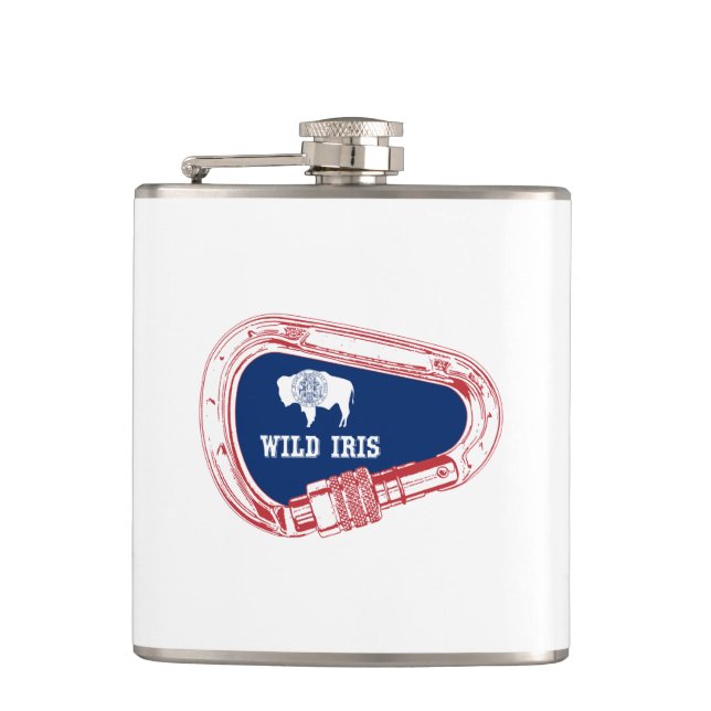 Wild Iris Climbing Carabiner Flask (Front)
