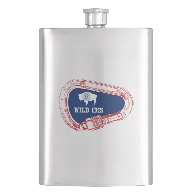 Wild Iris Climbing Carabiner Flask (Front)