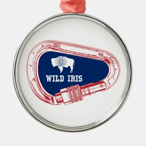 Wild Iris Climbing Carabiner Metal Ornament