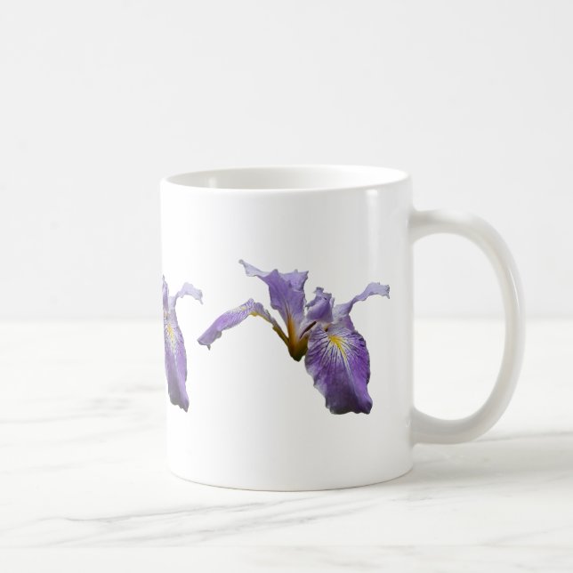 Wild Iris Flower Purple Floral Coffee Mug (Right)