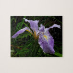 Wild Iris Flower Purple Floral Jigsaw Puzzle
