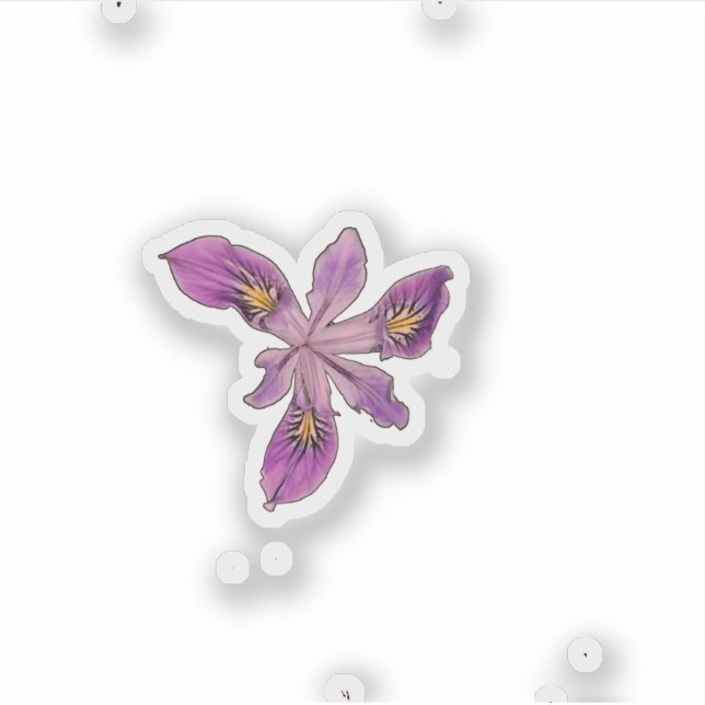 Wild Iris Transparent Sticker (Front)